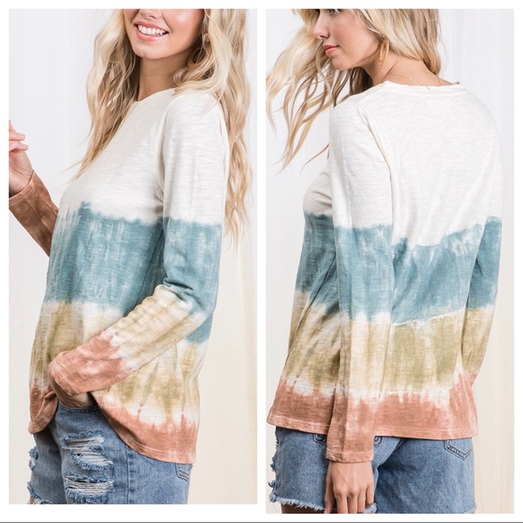 ✨LAST ONE✨Boho Chic Tie Dye Print Tunic top - Picture 4 of 5